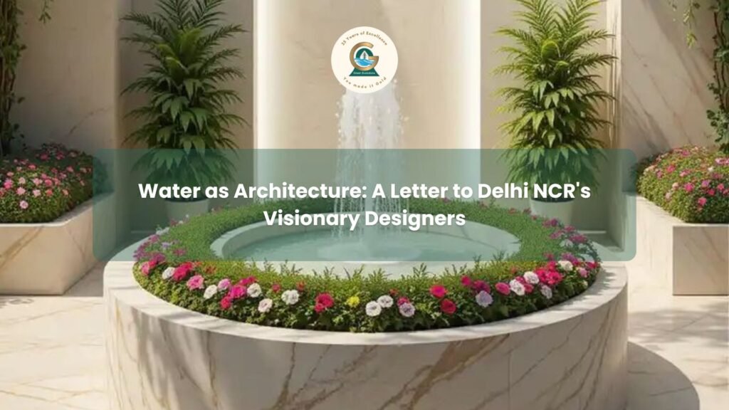 Water as Architecture A Letter to Delhi NCR's Visionary Designers
