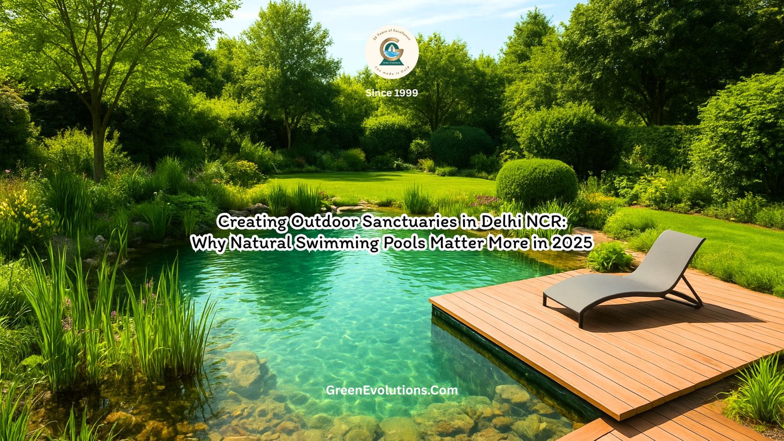 natural swimming pools Delhi NCR, outdoor water features Gurgaon, luxury pool contractors Delhi, custom fountains NCR, pollution-resistant outdoor spaces, year-round swimming pools India
