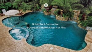 Commercial inground swimming pool construction in Noida by GreenEvolutions