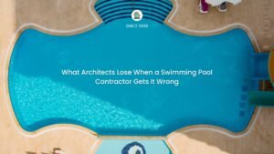 Swimming pool contractor in Delhi NCR building RCC natural pool for architect project by GreenEvolutions