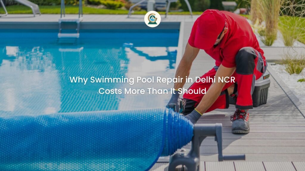 Swimming pool repair in Delhi NCR showing RCC crack assessment by GreenEvolutions