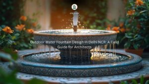 Custom outdoor water fountain design in Delhi NCR by GreenEvolutions