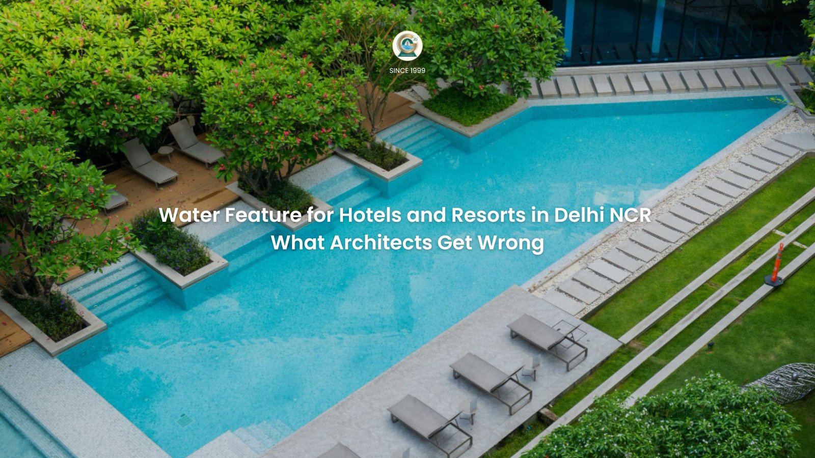 Custom RCC water feature for hotels and resorts in Delhi NCR built by GreenEvolutions